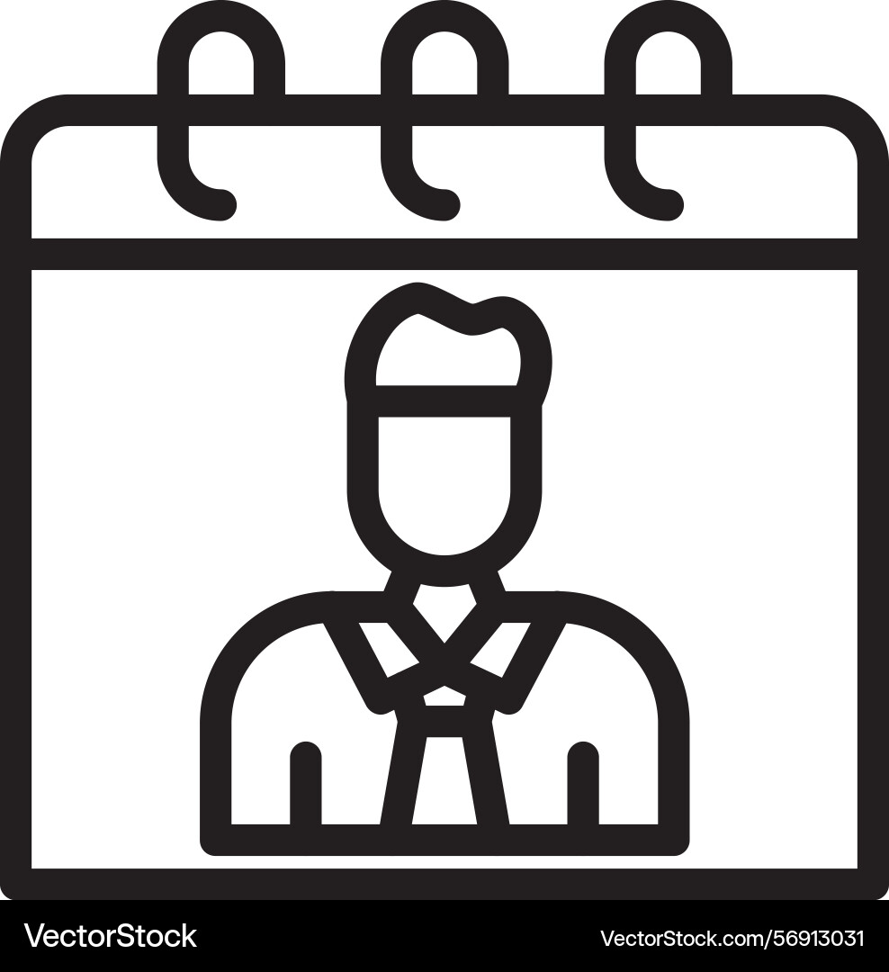 Student linear style icon design vector image
