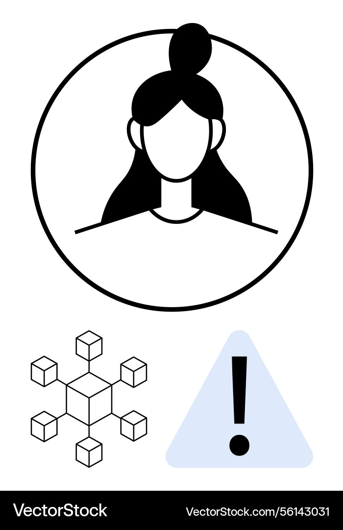 User identification with connected network User identification with connected network vector image