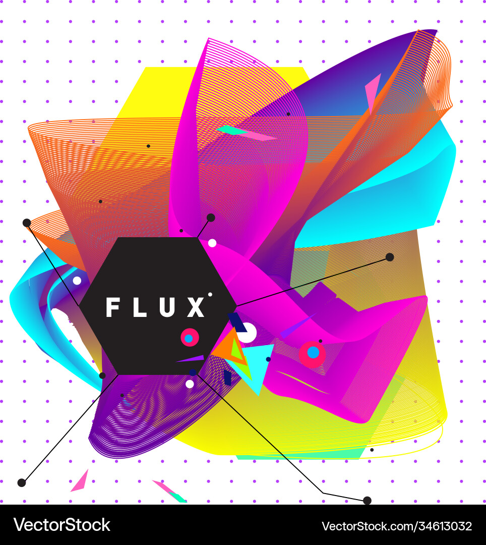 3d colorful wave background dynamic flux effect 3d colorful wave background dynamic flux effect Vector Image