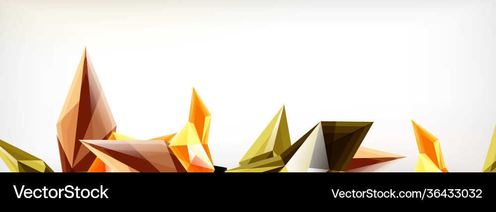 3d triangles and pyramids abstract Vector Image