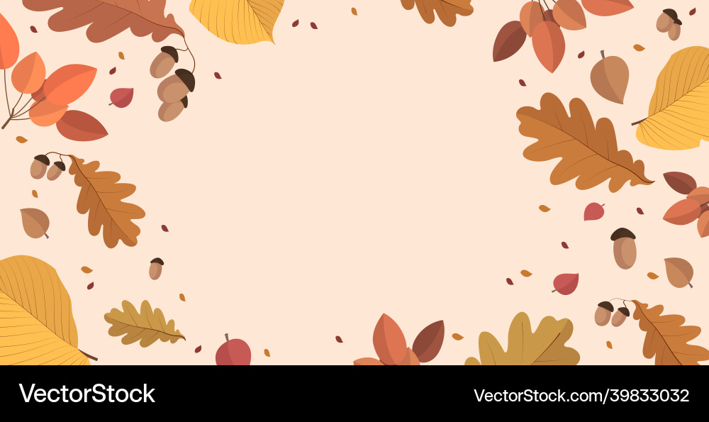 Abstract autumn web background template with many Vector Image