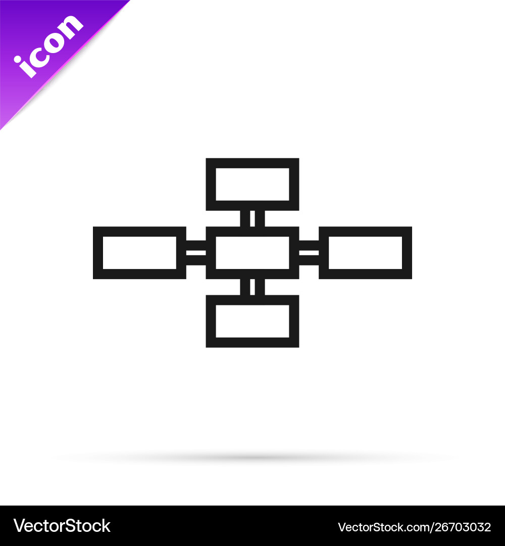Black line business hierarchy organogram chart – Royalty-Free Vector ...