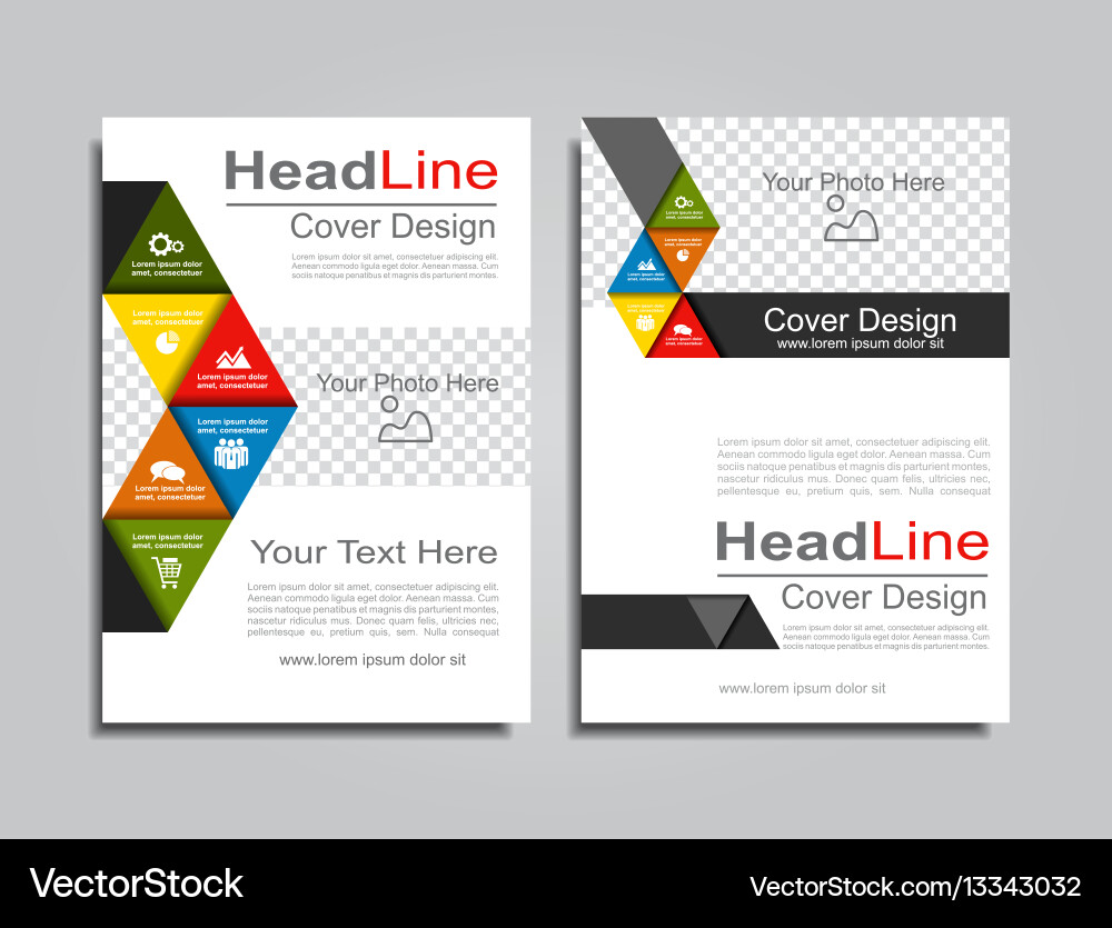 Brochure layout with place for your data Vector Image