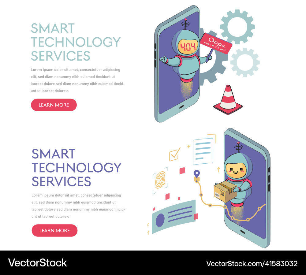 Cloud Robotics Automation vector image