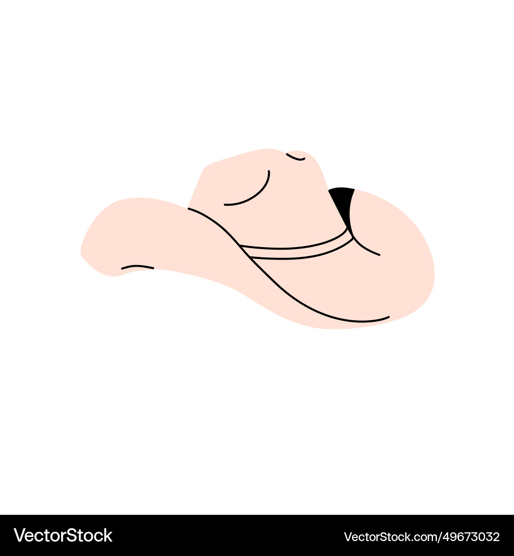 Cowboy cap stetson hat traditional american head Cowboy cap stetson hat traditional american head vector image