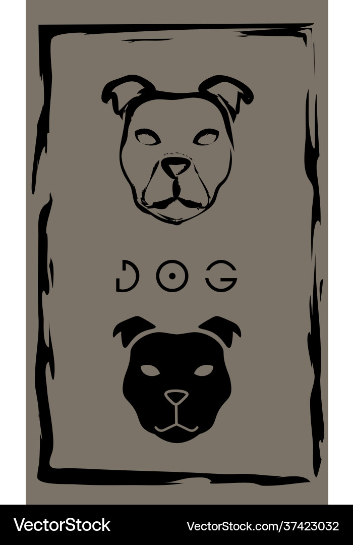 Drawing pitbull in primitive ancient style Drawing pitbull in primitive ancient style vector image