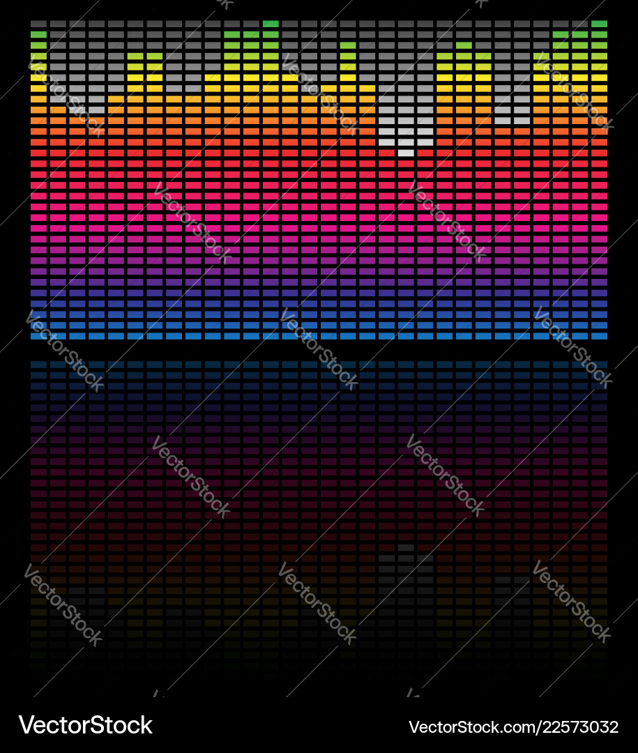 Eq equalizer bars rectangular graphic Vector Image
