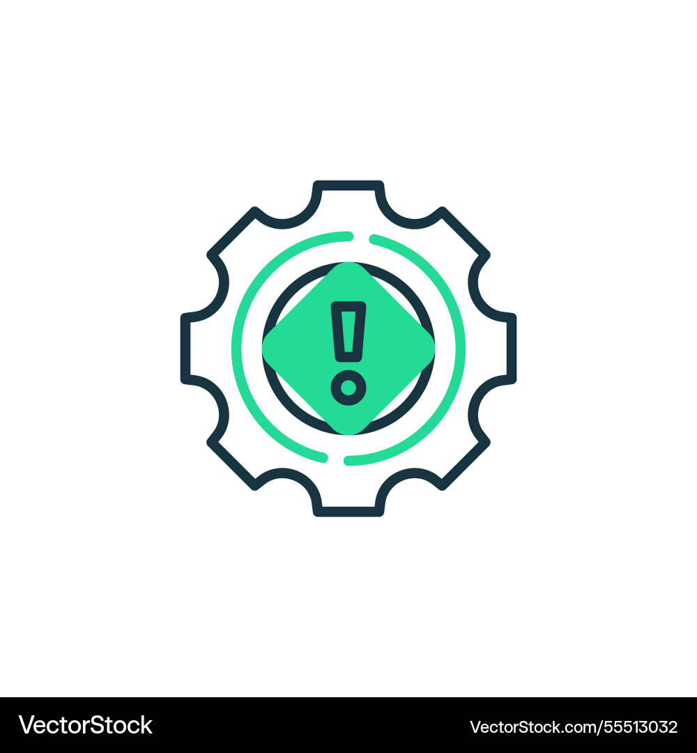 Error fixing two tone color icon linear style Error fixing two tone color icon linear style vector image