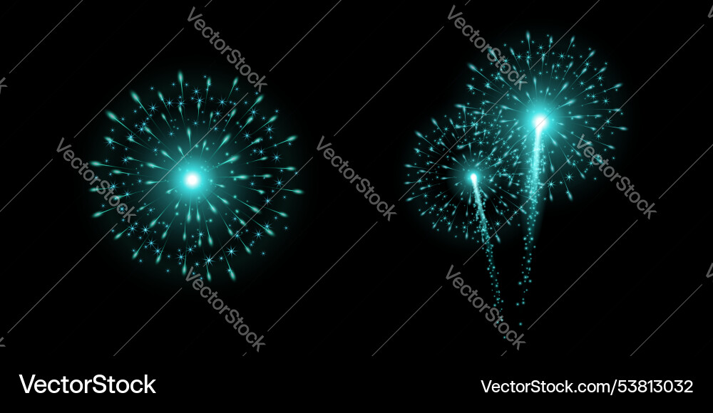 Firework explosion isolated on dark background Firework explosion isolated on dark background Vector Image