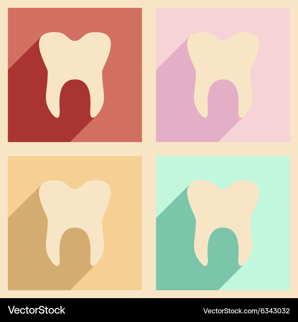Flat with shadow concept and mobile application Vector Image