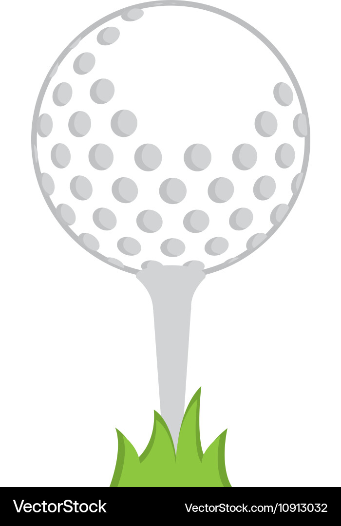 Golf Ball Sport Icon Vector Image