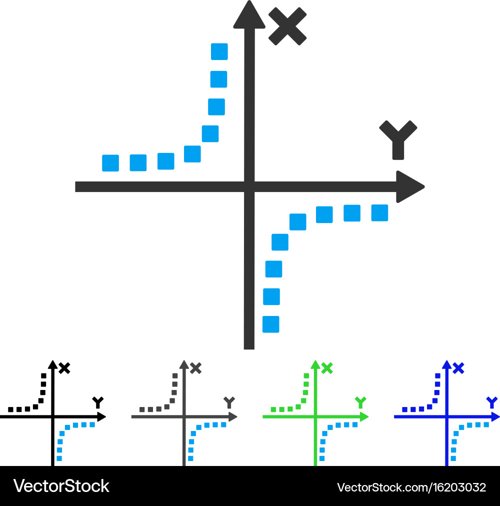 Hyperbola Plot Icon vector image