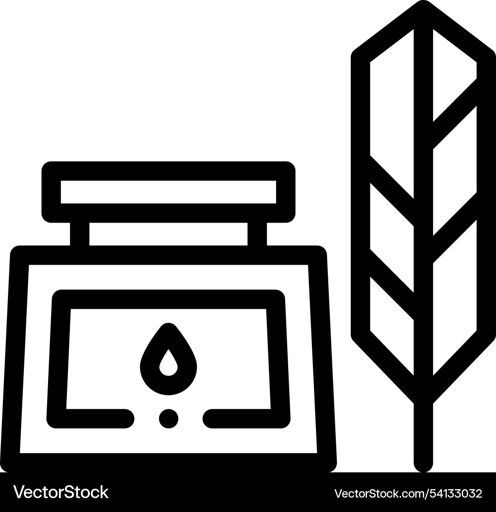 Ink icon thin linear style design isolated vector image