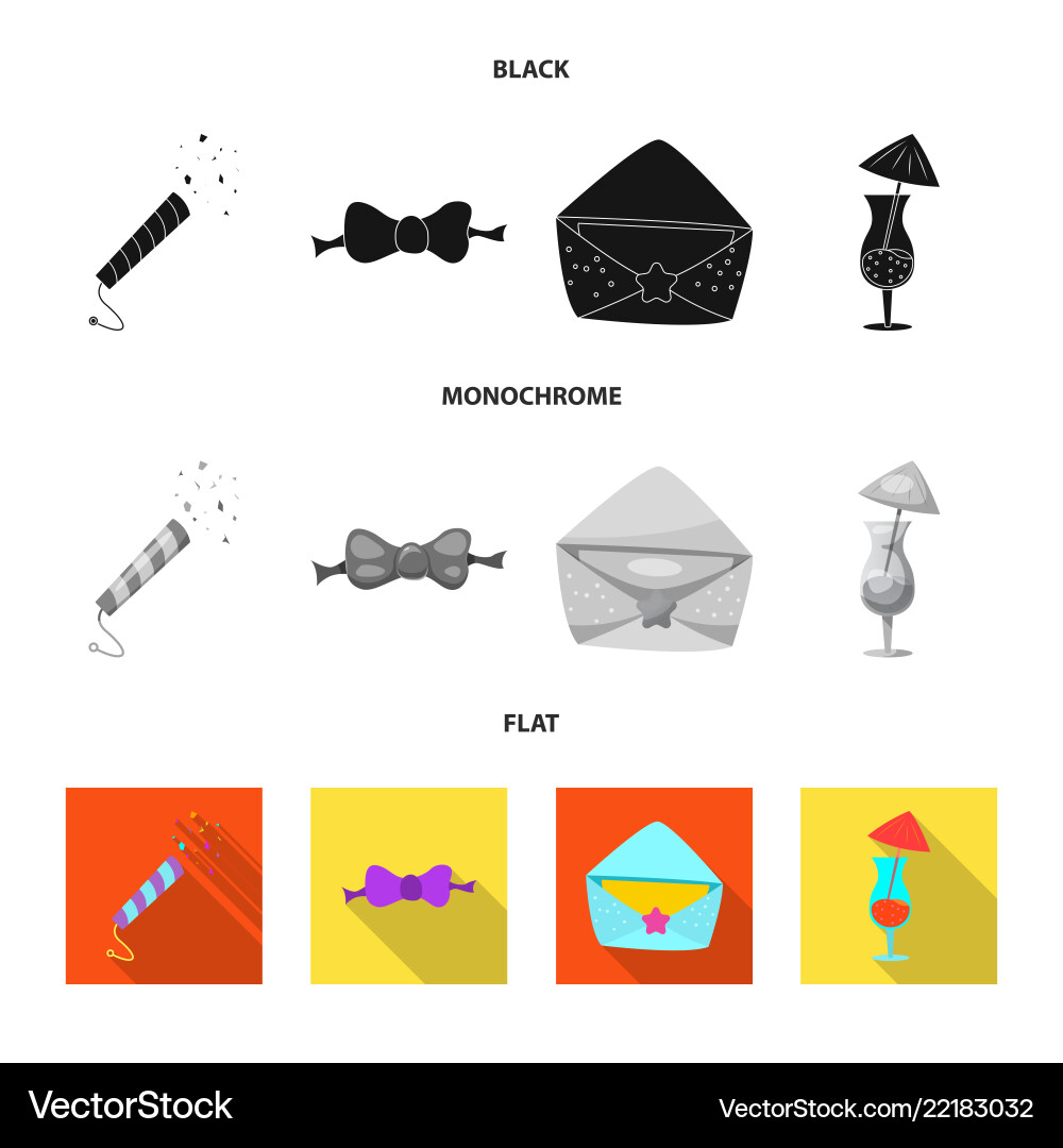 Isolated object of party and birthday symbol Isolated object of party and birthday symbol vector image