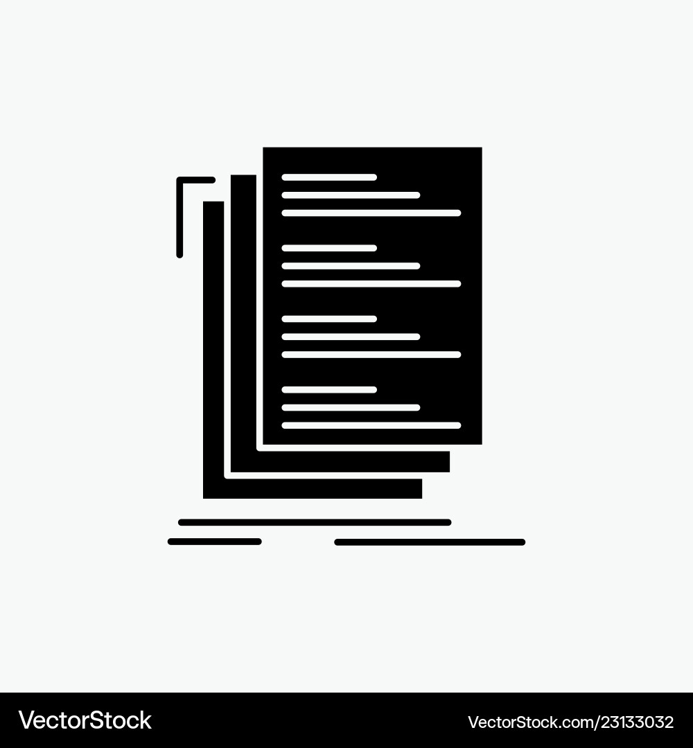 Kodierung compile Dateien Liste Glyph-Symbol isoliert Kodierung compile Dateien Liste Glyph-Symbol isoliert vektorbild