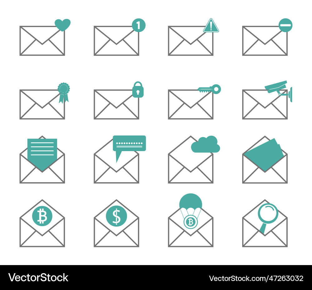 Mail iconnew email notificationsimple design style Mail iconnew email notificationsimple design style Vector Image