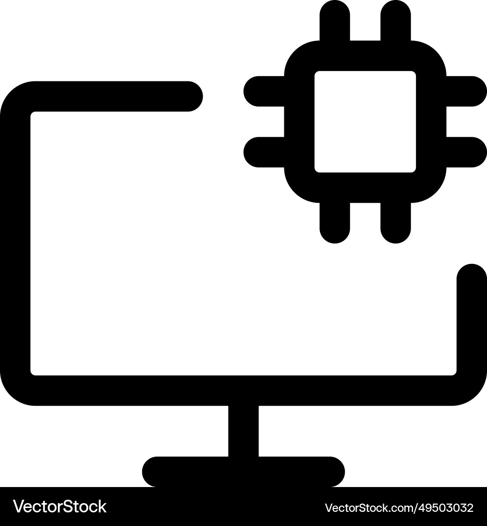 Microchip an essential component of computer vector image