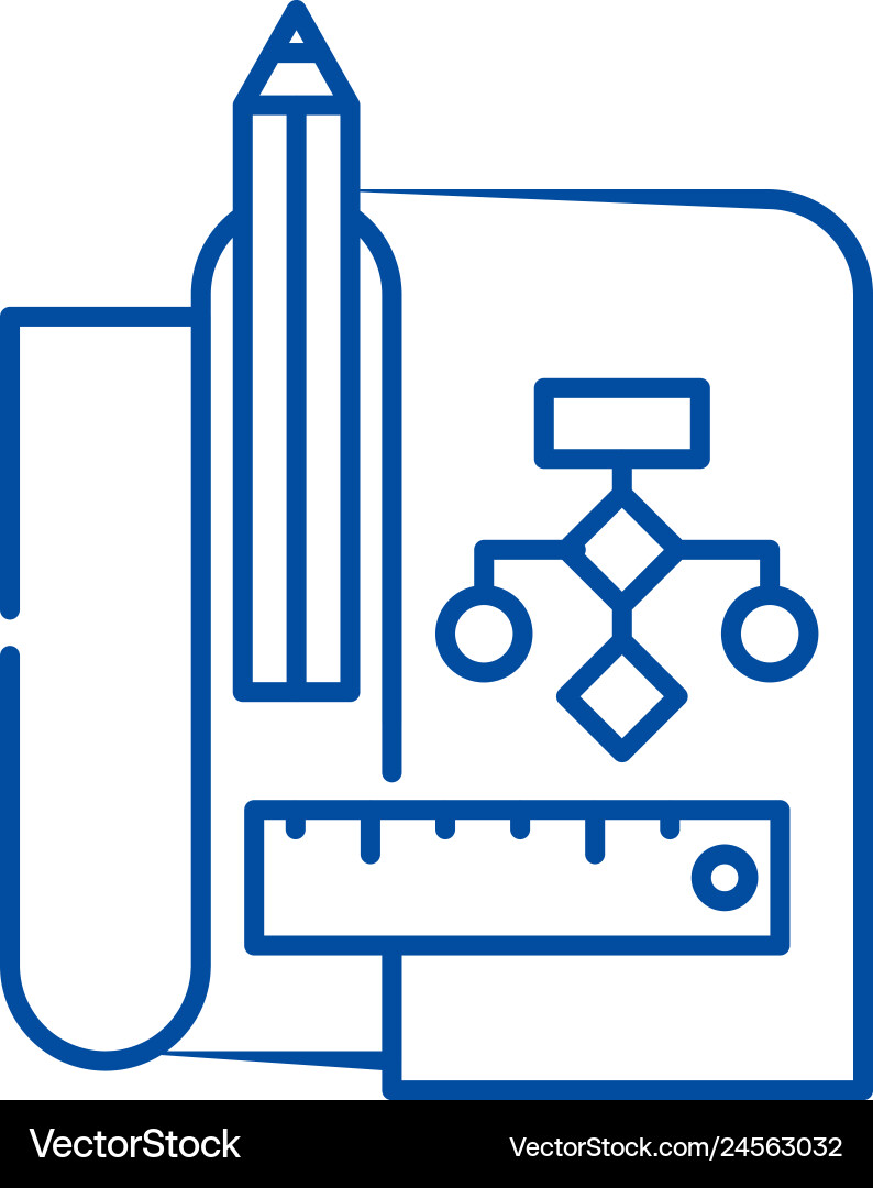 Refactoring line icon concept flat Vector Image
