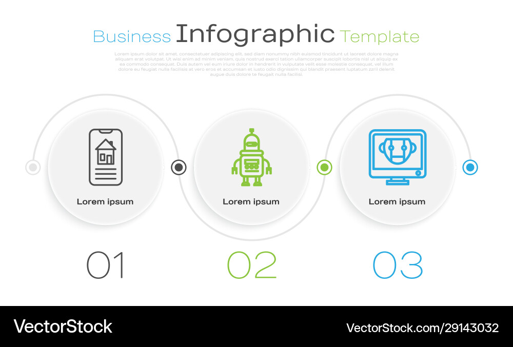 Set line smart home robot and bot business Set line smart home robot and bot business vector image
