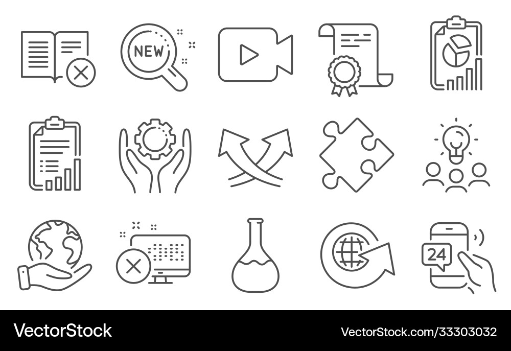 Set technology icons such as intersection Set technology icons such as intersection Vector Image