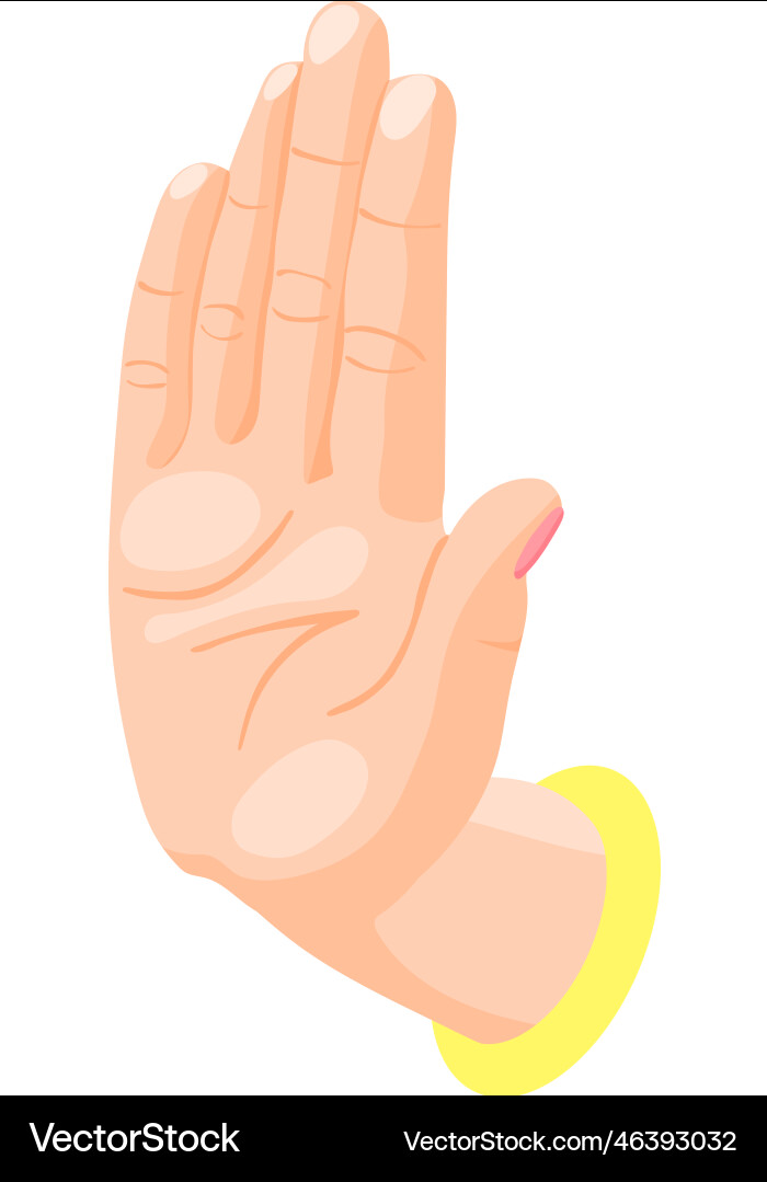 Stop Hand Gesture - Isoliert Vektorbild