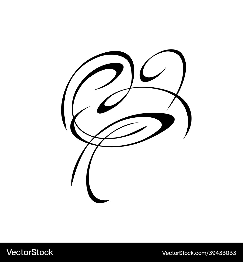 Abstract element with swirls Abstract element with swirls Vector Image