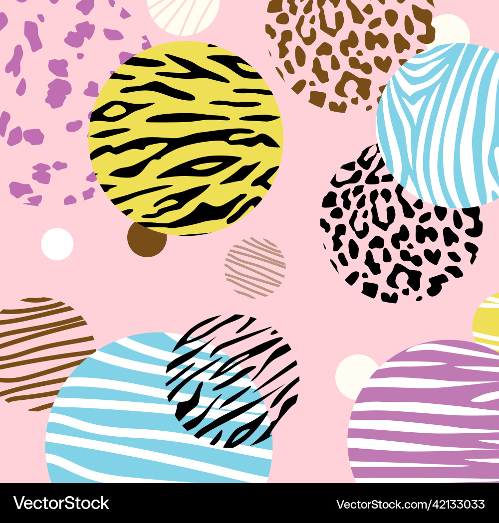 Abstract geometric pattern with animal print Abstract geometric pattern with animal print vector image