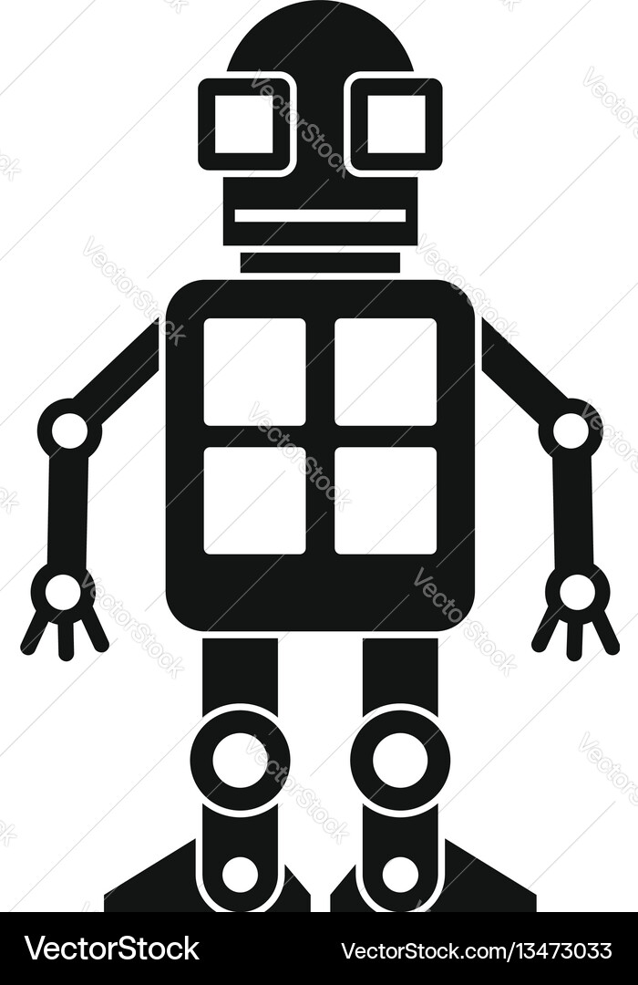 Artificial intelligence concept icon simple style Artificial intelligence concept icon simple style vector image