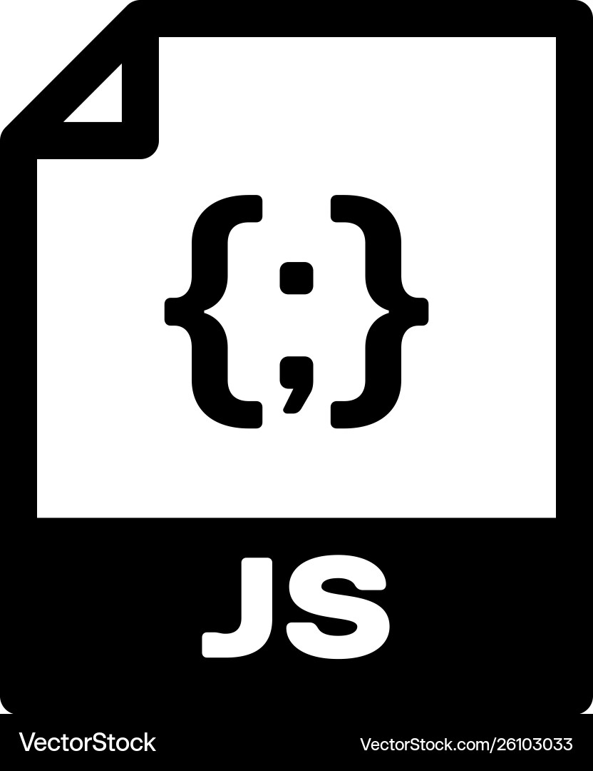 Black js file document icon download button Black js file document icon download button vector image