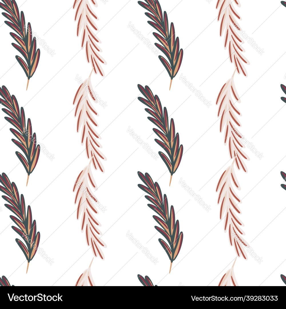 Bohemian seamless pattern with doodle feather Bohemian seamless pattern with doodle feather vector image