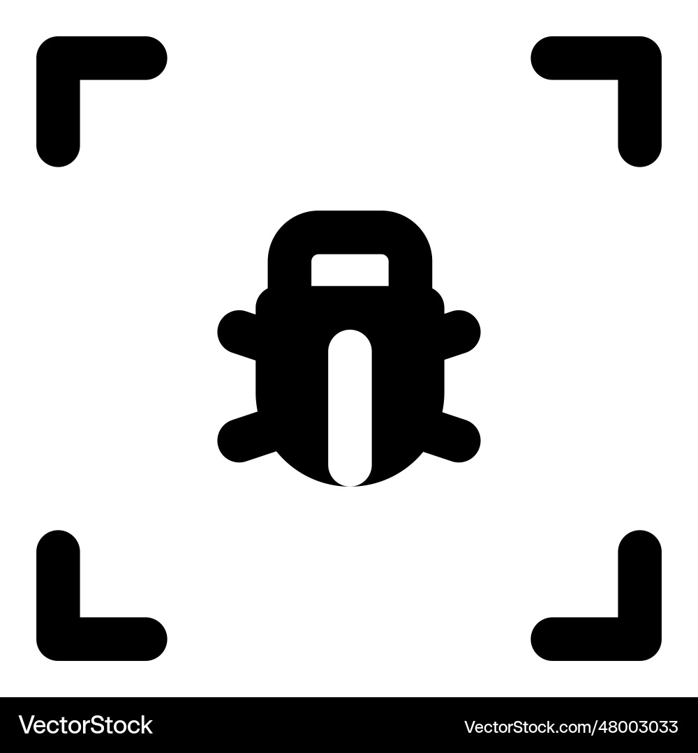 Bug scanning software for system security vector image