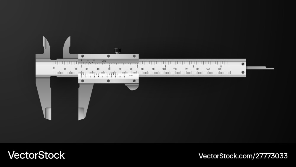 Calliper or caliper - rule measuring Calliper or caliper - rule measuring vector image