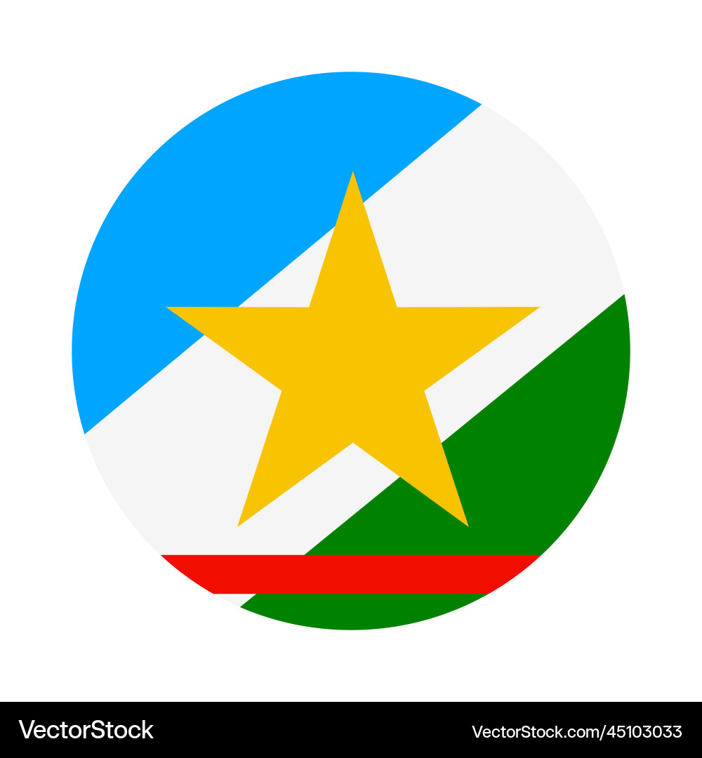 Circle badge roraima flag Circle badge roraima flag vector image