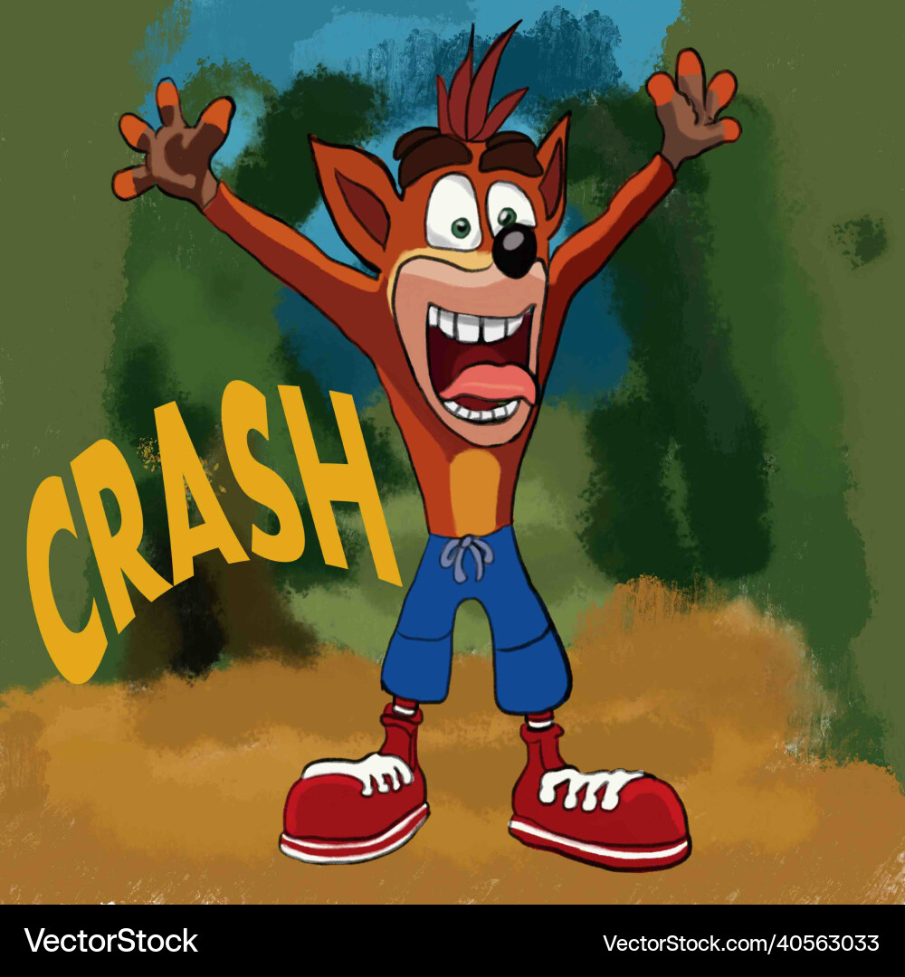 Crash and coco bandicoot for fans of computer game vector image