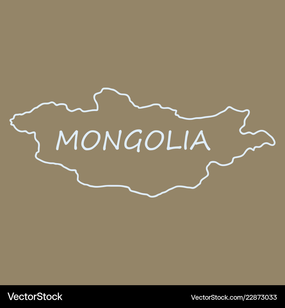 Flag map of mongolia Vector Image