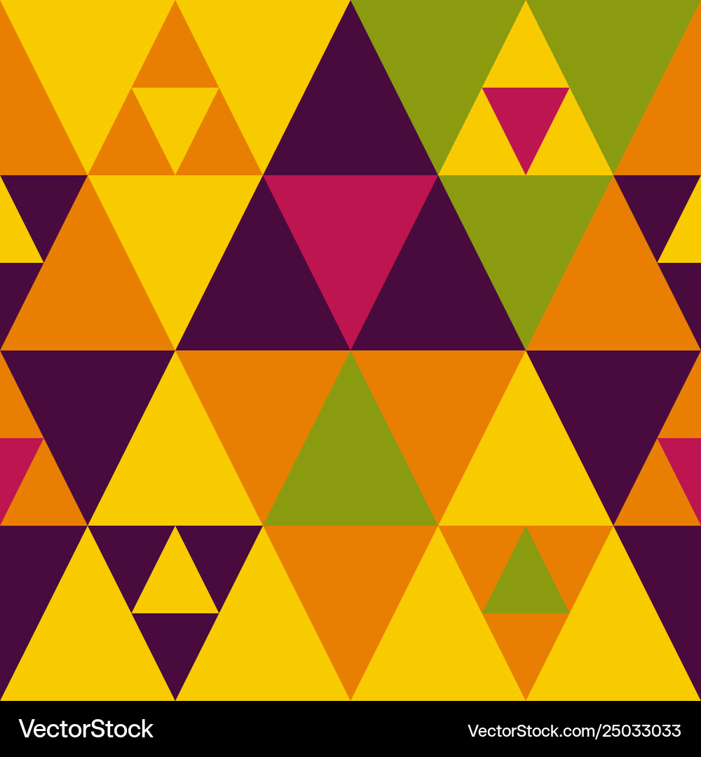 Geometric color triangles seamless pattern Geometric color triangles seamless pattern vector image