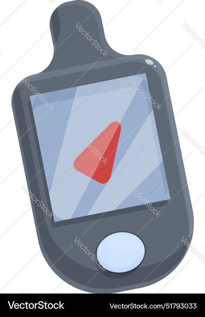 Gps Navigationsgerät zeigt Richtung mit rot Gps Navigationsgerät zeigt Richtung mit rot Vektorbild