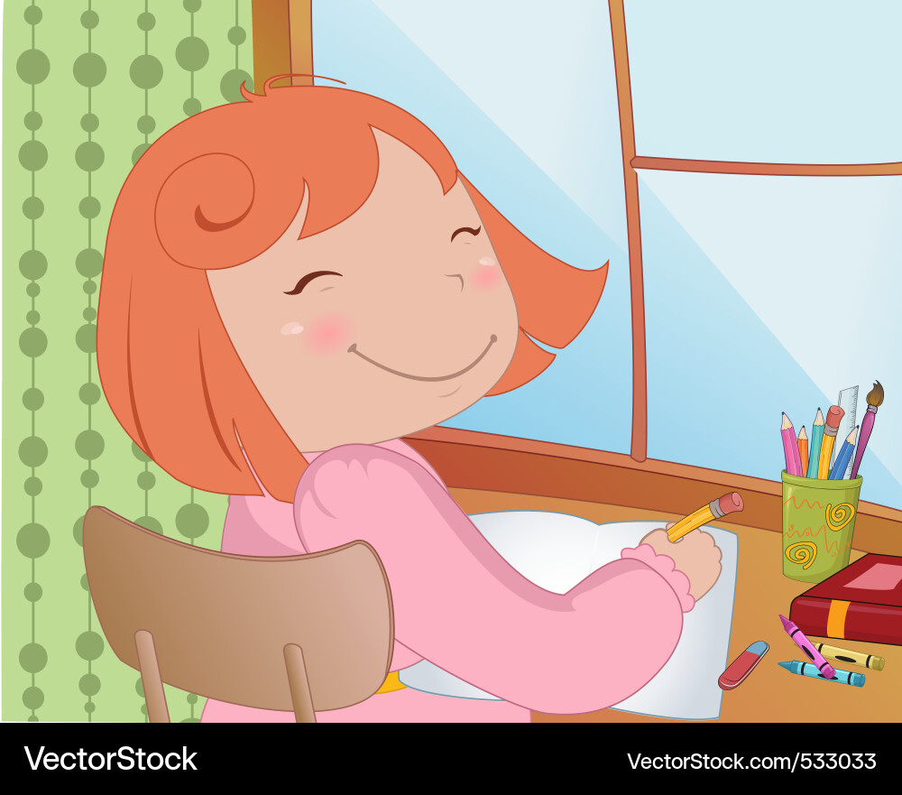 Homework background vector image