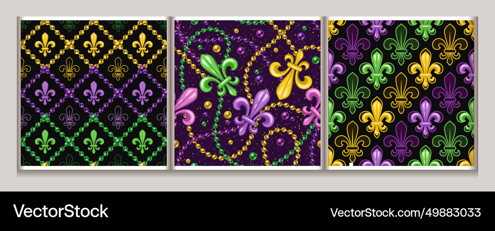 Mardi gras geometrische Muster mit fleur de lis Mardi gras geometrische Muster mit fleur de lis vektorbild