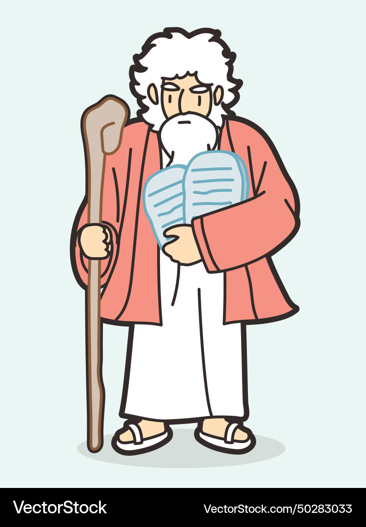 Moses und zehn Gebote Stein von yahweh Moses und zehn Gebote Stein von yahweh vektorbild