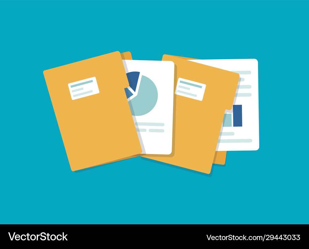 Open Folder with Documents Icon vector image