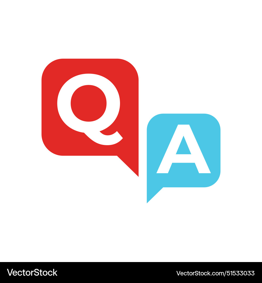 Questions and answers icon speech bubbles Questions and answers icon speech bubbles Vector Image