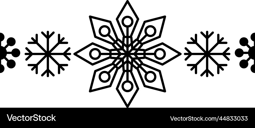 Snowflake frame element winter Vector Image