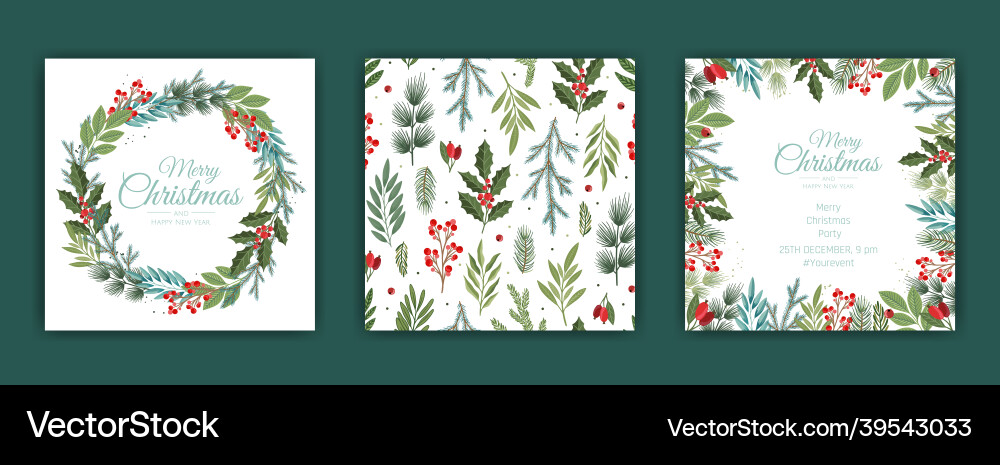 Weihnachtskarten Set Weihnachtskarte Weihnachtskarten Set Weihnachtskarte vektorbild