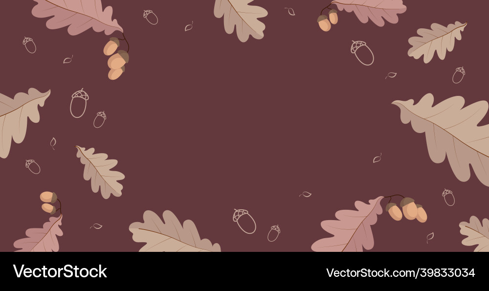 Abstract autumn web background template with many vector image