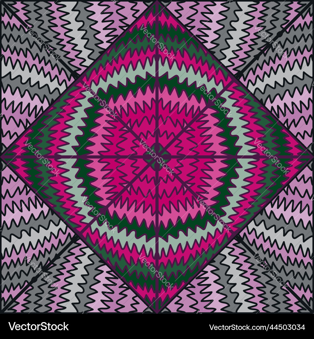 Abstract wave seamless pattern in doodle style Vector Image