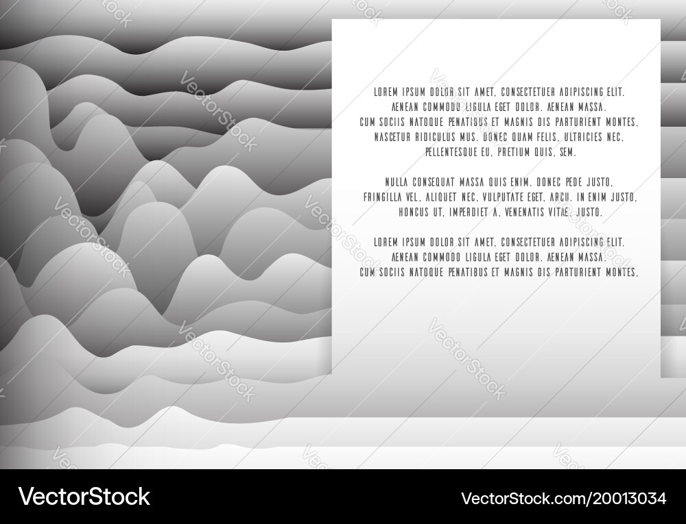 Background with paper waves and place a text Vector Image