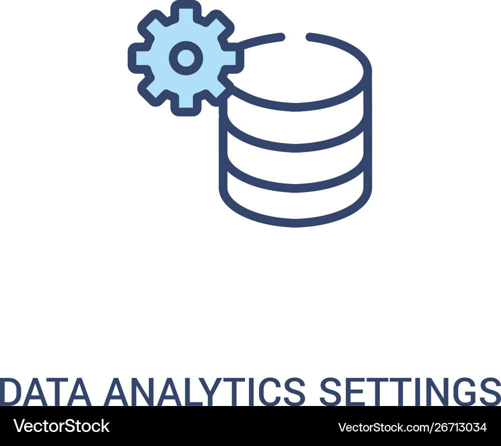 Data Analytics Settings Icon vector image