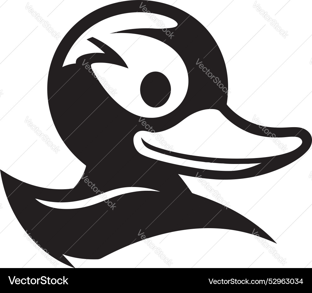 Featheredfloatgraffix precision duck emblem Vector Image