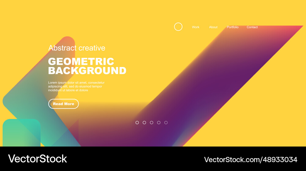 Fluid gradient triangles landing page background Fluid gradient triangles landing page background vector image